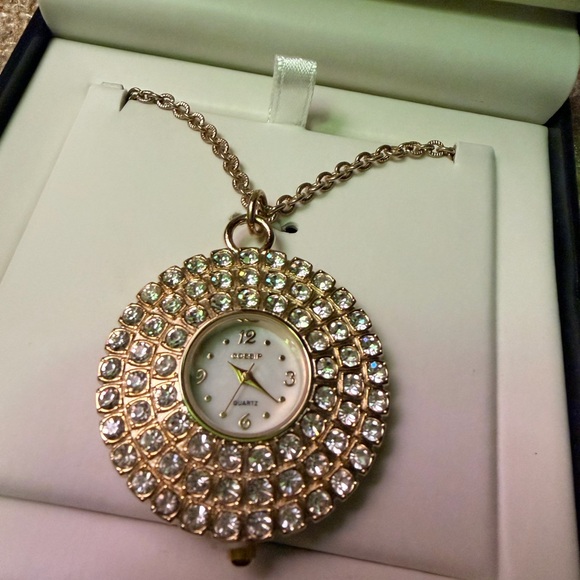 Gossip Gold and Silver Crystal Pendant Necklace - Picture 2 of 4